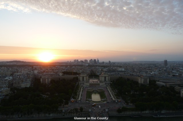 Paris sunset from the Eiffel Tower