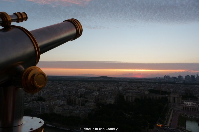 Paris sunset from the Eiffel Tower