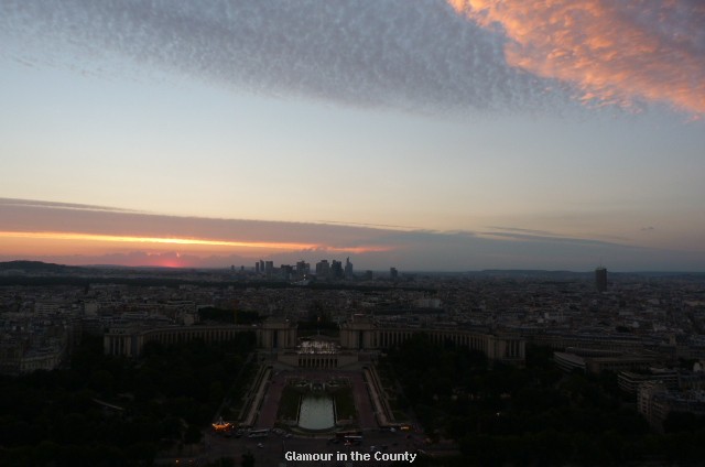 Paris sunset from the Eiffel Tower