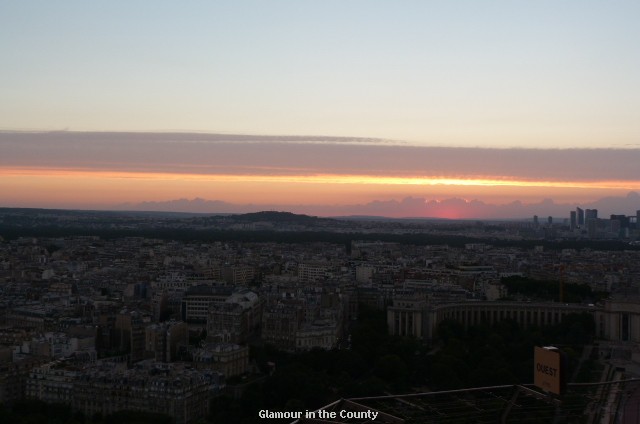 Paris sunset from the Eiffel Tower