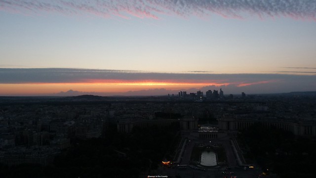 Paris sunset from the Eiffel Tower