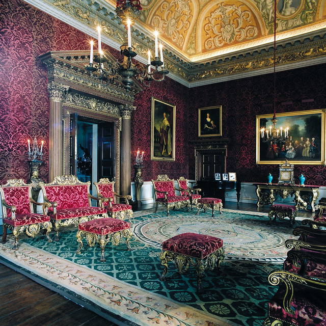 Red Salon at Houghton Hall