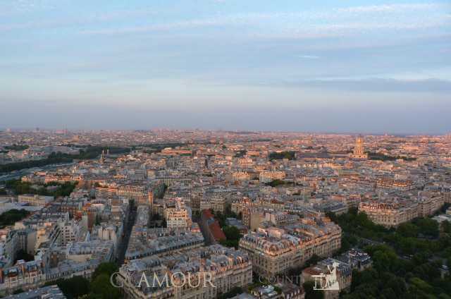 Paris sunset from the Eiffel Tower 