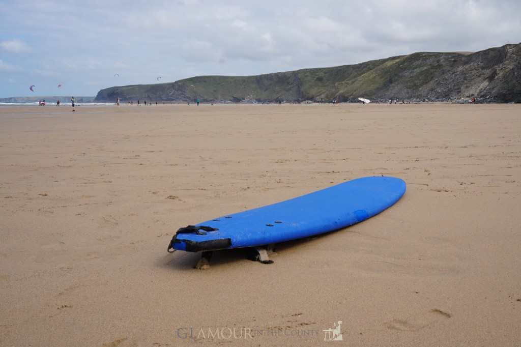 Surfing at Watergate Bay, Cornwall