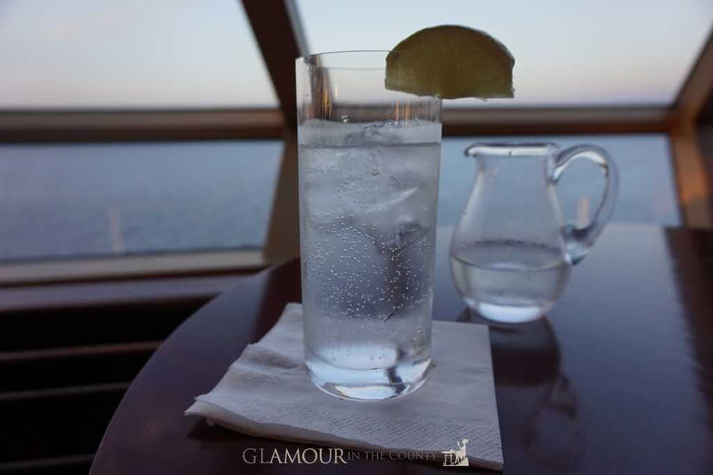 Tanqueray Gin in the Commodore Lounge, Queen Victoria, Cunard