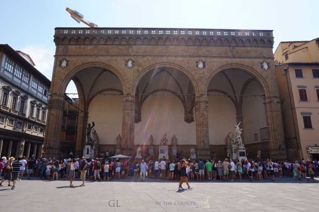 Gallery of statues, Loggia dei Lanzi, Florence, Italy