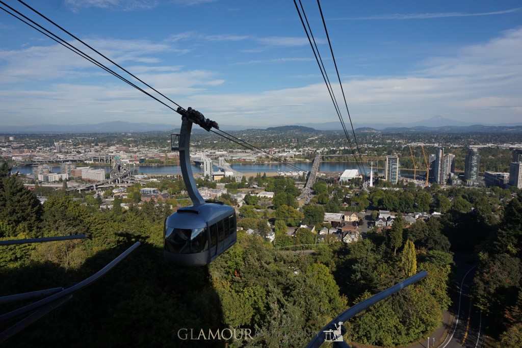 view of Portland from the cable car